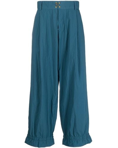 Kolor Cropped Straight-leg Pants - Blue