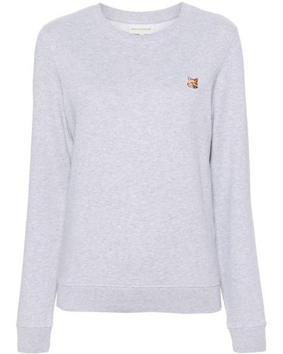 Maison Kitsuné Fox Head Sweatshirt - Weiß