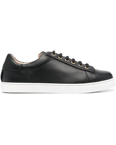 Gianvito Rossi Leather Lace-up Trainers - Black