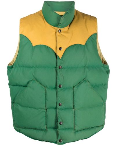 RRL Chatham Quilted Gilet - Green