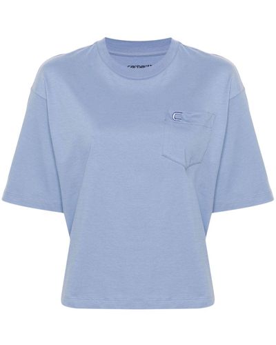 Carhartt Camiseta con logo bordado - Azul