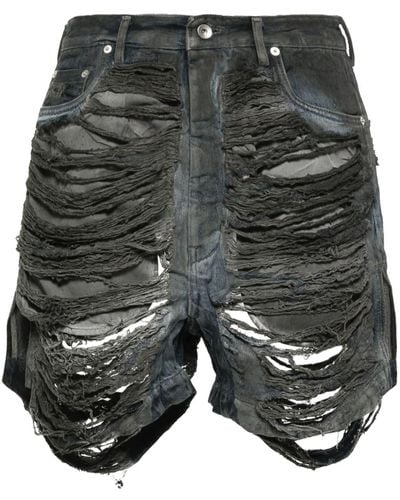 Rick Owens Jeans-Shorts im Distressed-Look - Grau