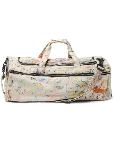 GALLERY DEPT. Paint-splatter Cotton Duffle Bag - Natural