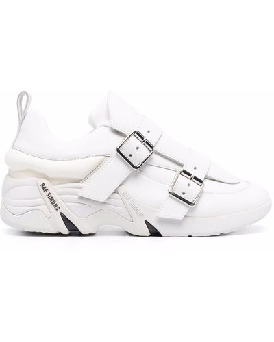 Raf Simons Buckle-fastening Low-top Sneakers - White