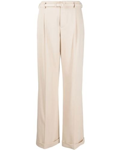 Ralph Lauren Collection Modern Pleat-detail Tailored Pants - Natural