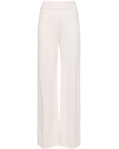 Ermanno Scervino Wide-leg Knitted Trousers - White