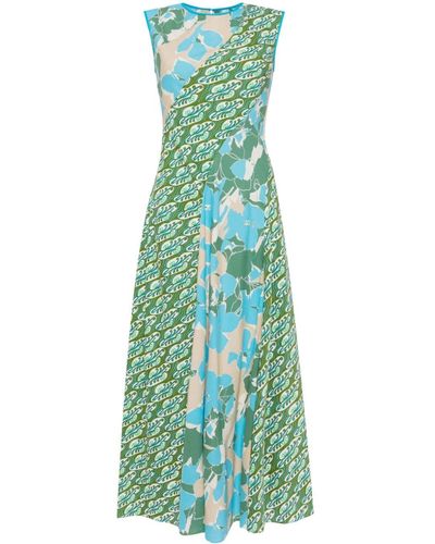 Diane von Furstenberg Cory Maxi-jurk Met Bloemenprint - Groen