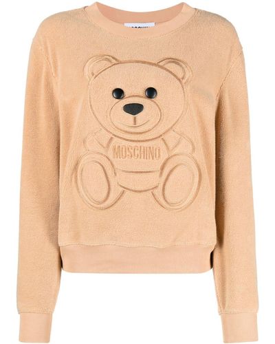 Moschino Teddy Bear-motif Sweatshirt - Natural