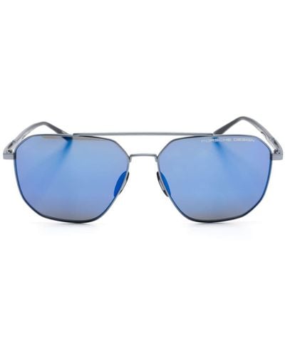 Porsche Design P8967 Pilot-frame Sunglasses - Blue