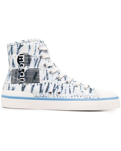 Isabel Marant Tie-dye High-top Trainers - Blue