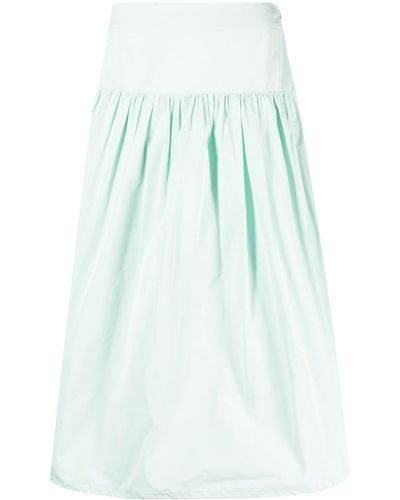 Peserico High-waisted Ruched Skirt - Blue