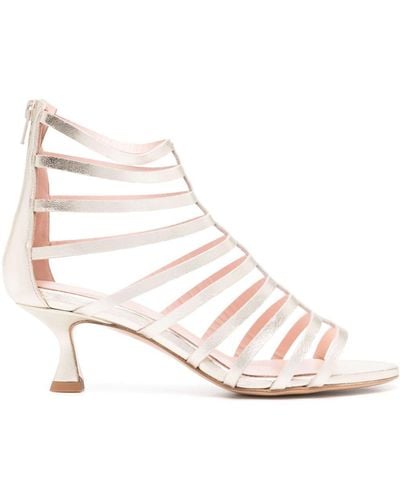 Anna F. 55mm leather sandals - Pink