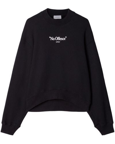 Off-White c/o Virgil Abloh No Offence Sweatshirt im Oversized-Look - Schwarz