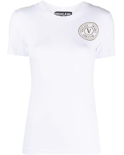 Versace T-shirt à logo imprimé - Blanc