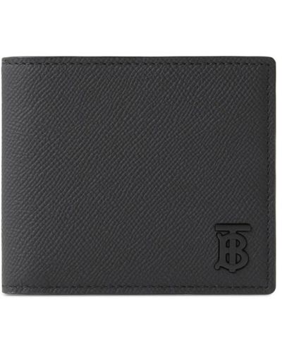 Burberry Tbモノグラム 二つ折り財布 - ブラック