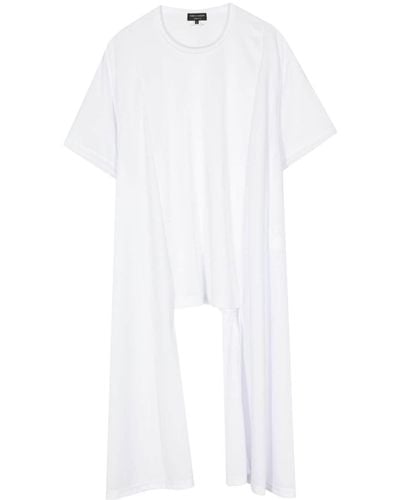 Comme des Garçons Drop-shoulder Ruffled T-shirt - White