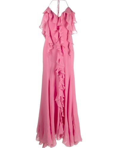 Blumarine Ruffled Maxi Dress - Pink
