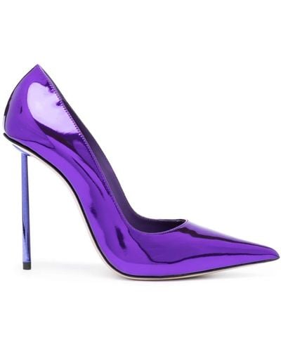 Le Silla Bella 115mm Leather Court Shoes - Purple