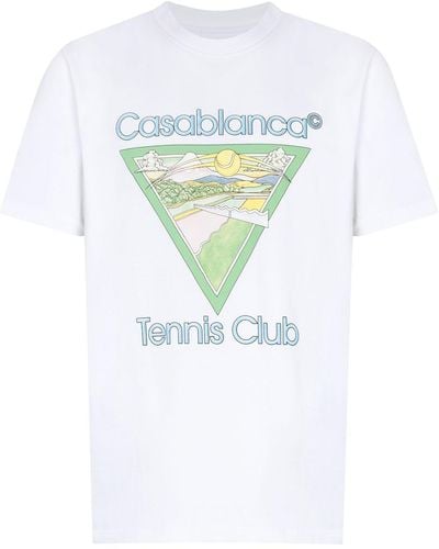 Casablancabrand Tennis Club Icon Print T-shirt - White