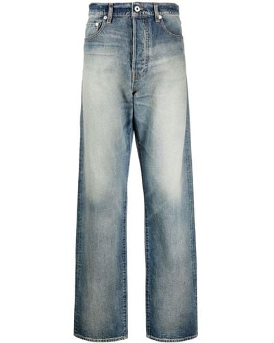 KENZO Straight Denim Cotton Jeans - Blue