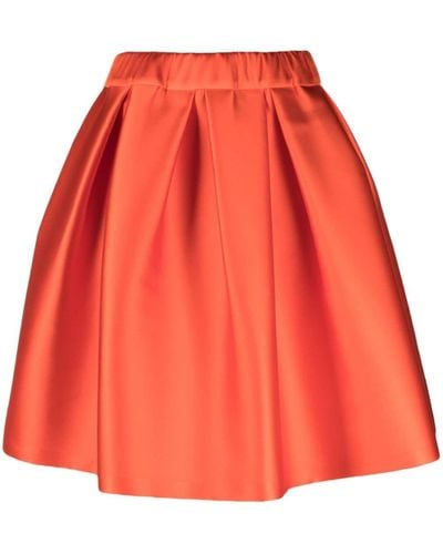 P.A.R.O.S.H. Pleated Scuba Full Skirt - Red