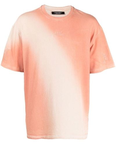 A_COLD_WALL* Embroidered-logo Gradient T-shirt - Pink