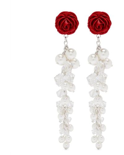 Magda Butrym Rosedrop Pearl-embellished Earrings - White