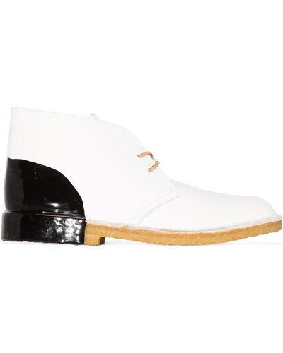 Clarks Wallabee Two-tone Boots - White