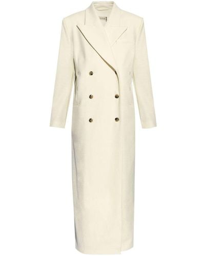 The Mannei Double-breasted Wool Coat - Natural