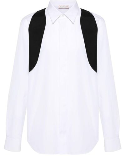 Alexander McQueen Embroidered Cotton Shirt - White