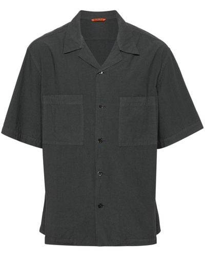 Barena Camisa con cuello cubano - Negro