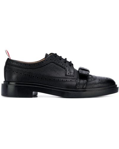 Thom Browne Zapatos de vestir con detalle de lazo - Negro
