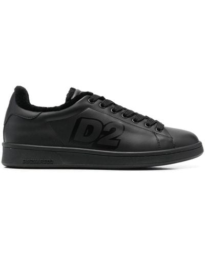 DSquared² Lace-up Low-top Sneakers - Black
