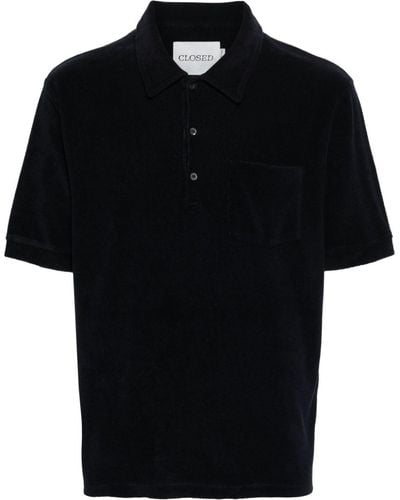 Closed Terry-cloth Polo Shirt - Black