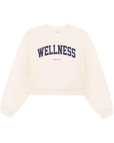 Sporty & Rich Wellness Ivy Cropped-Sweatshirt - Weiß