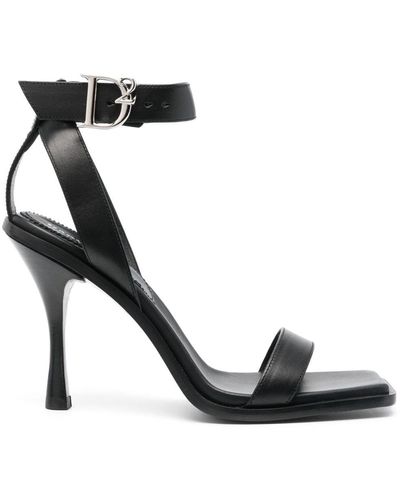 DSquared² Sandalen mit D2-Schnalle 100mm - Schwarz