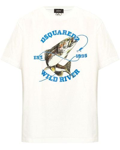 DSquared² Graphic-print cotton T-shirt - Weiß