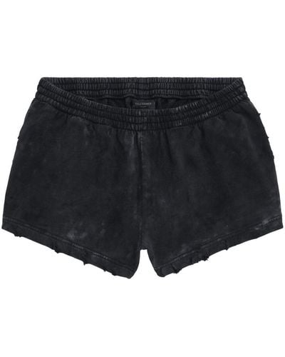 Balenciaga Washed-effect Running Shorts - Black