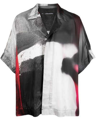 Julius Graphic-print Short-sleeve Shirt - Black