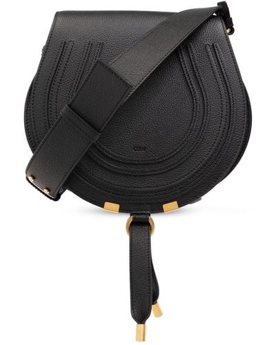 Chloé Marcie Leather Crossbody Bag - Black