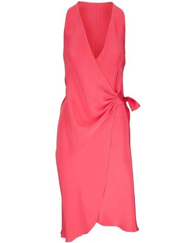 Peter Cohen Silk Side-tie Dress - Pink