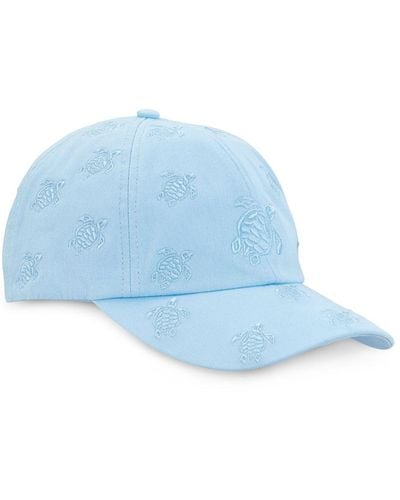 Vilebrequin Turtle-embroidered Cotton Cap - Blue