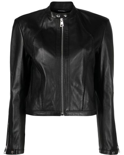 Just Cavalli Leather jackets for Women | Online Sale up to 59% off | Lyst