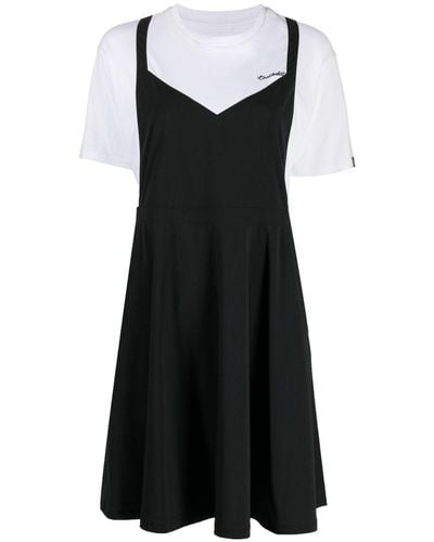 Chocoolate Layered T-shirt Dress - Black