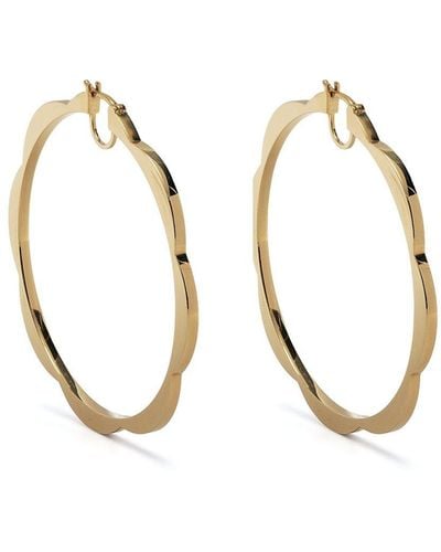 CADAR 18kt Yellow Gold Jumbo Triplet Hoop Earrings - Metallic