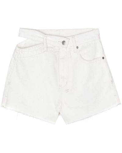 Ksubi Pantalones vaqueros cortos con aberturas - Blanco