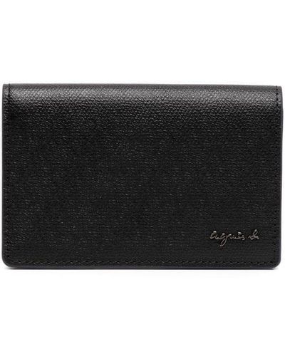 agnès b. Logo-detail Leather Wallet - Black