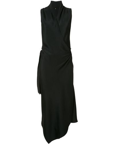 Peter Cohen Victor Wrap-style Silk Dress - Black