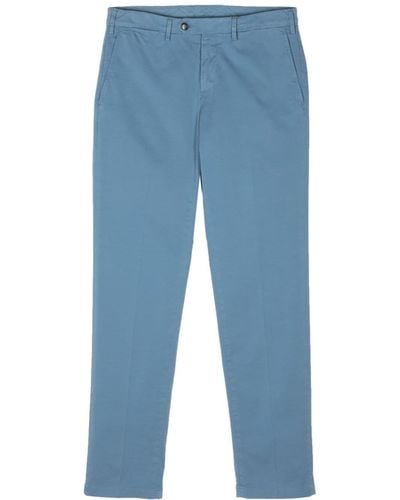 Canali Twill-weave Chino Trousers - Blue