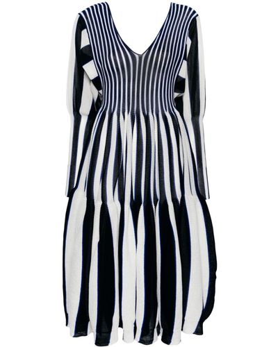 CFCL Cascades Striped Tiered Dress - Blue